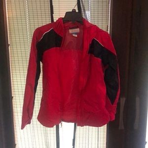 Pink and Navy Girls Columbia Rain Jacket